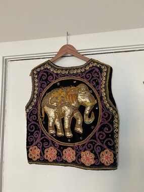 Vintage traditional Burmese Kalaga vest